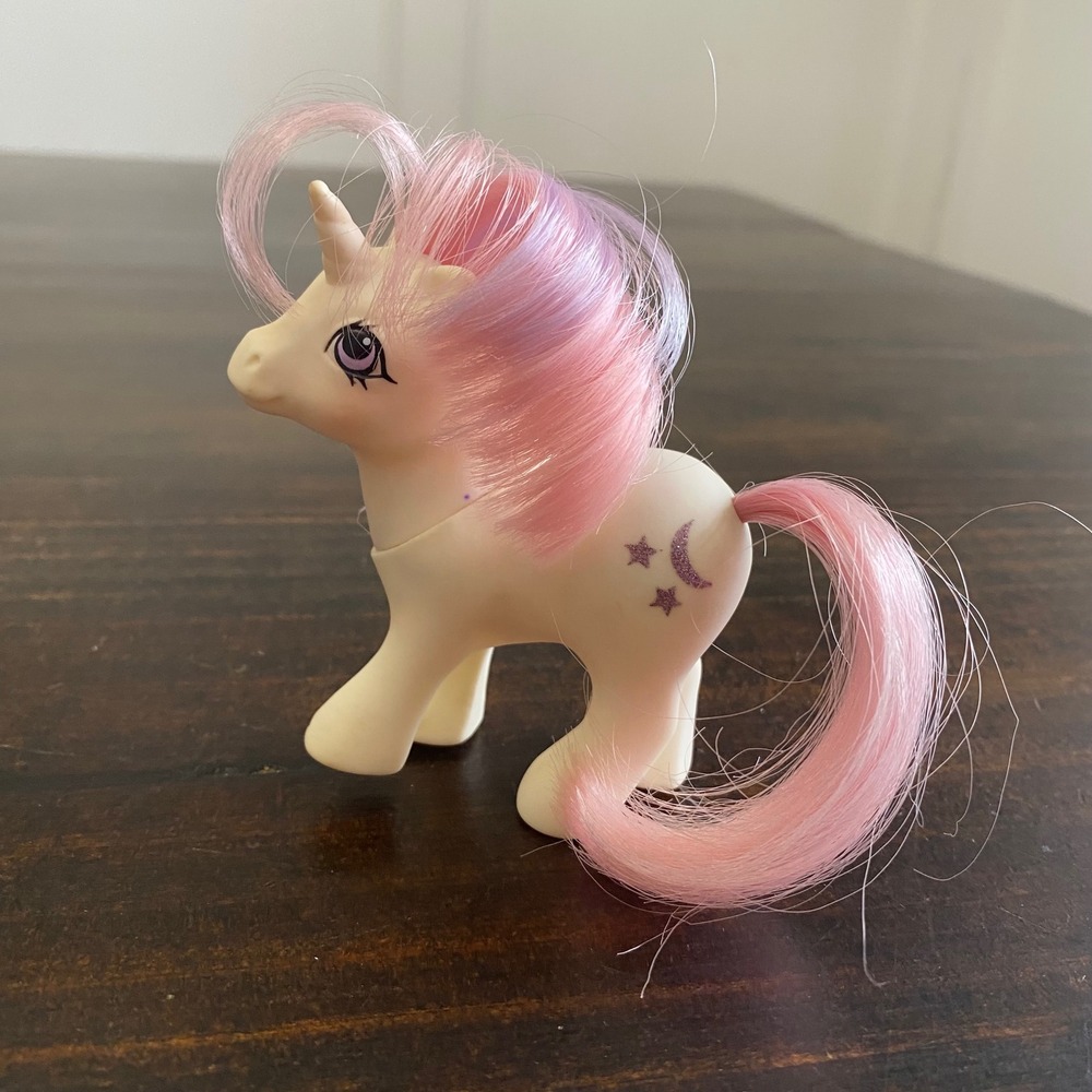 Vintage My Little Pony G1 Moondancer Unicorn White Pink Purple 1984 Hasbro